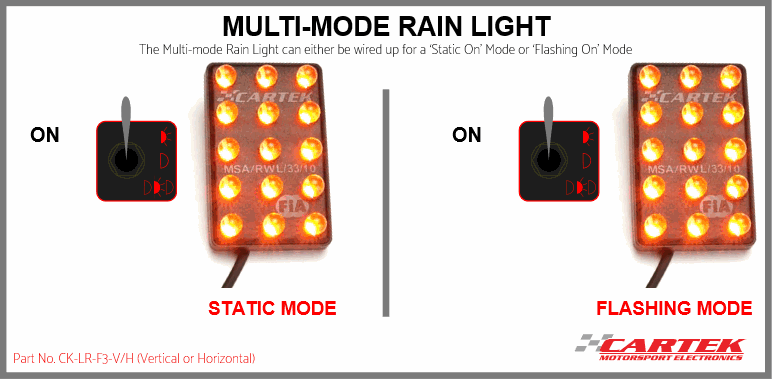 FiA Rain Lights | CARTEK Motorsport Electronics wiring diagram dual switch one light 